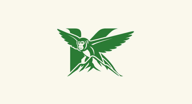 Green Eagle Emblem with Shield and Wings Design.
