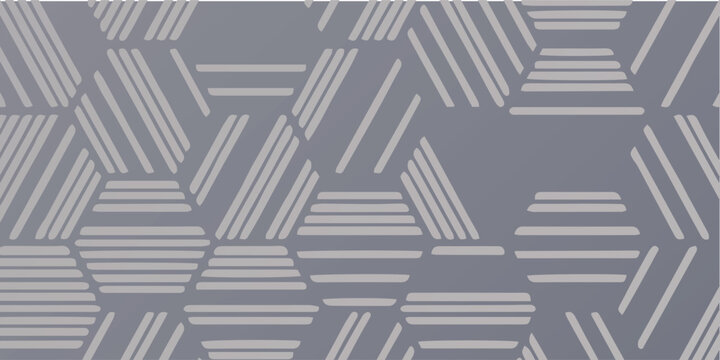 Abstract Geometric Pattern with Gray Triangles and Lines.