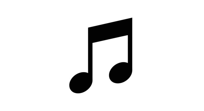 Black eighth note music symbol.