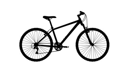 Fototapeta premium Black mountain bike with two wheels.