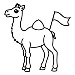 Fototapeta premium cartoon camel cartoon