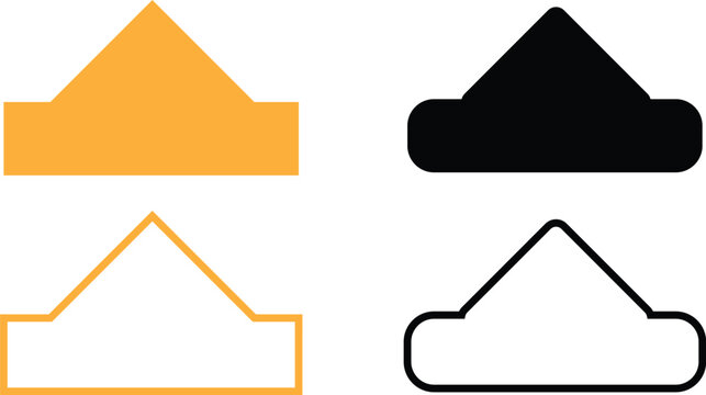Minimalist peg hook icon pack. Retail interior interface design.Supermarket display rack hardware. Hanging slot packaging tools. 