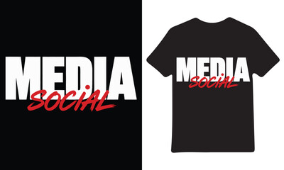Fototapeta premium Social Media modern bold typography vector illustration for trendy t shirt design