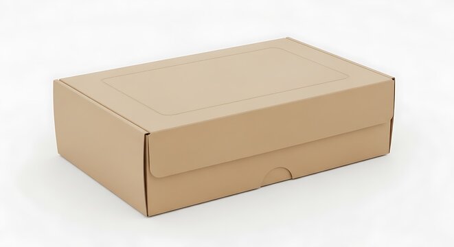 Minimalist light wood storage box with lid.
