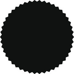 Fototapeta premium Black seal, stamp, badge, icon, vector graphic