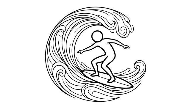 Man surfing on a wave board.
