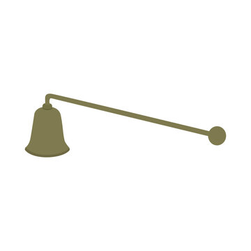 Simple candle snuffer tool for candle care and handmade candle making in minimal boho style with elegant decorative design