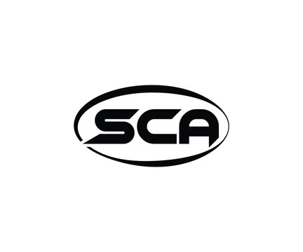 SCA Abstract Modern Lettermark Logo Design. Calligraphy professional initials vector logo Design.