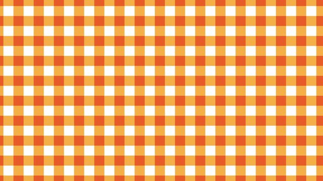 Seamless Orange Checkered Pattern Looping Background Motion Graphic