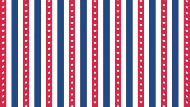 American Flag Stripes and Stars Patriotic Background Video Loop