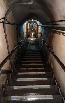 Stairway Down to Underground Tunnel Entrance