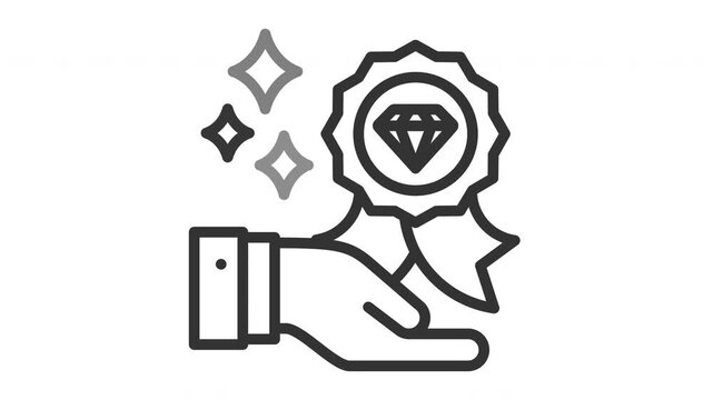 Animated premium service icon