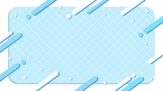 Colorful geometric and sparkly, pop and cute frame background