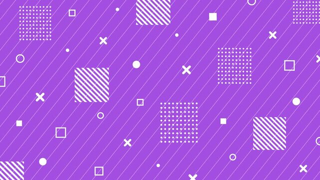simple, cute, and pop background pattern featuring stripes and geometric shapes