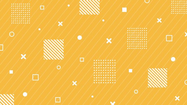 simple, cute, and pop background pattern featuring stripes and geometric shapes