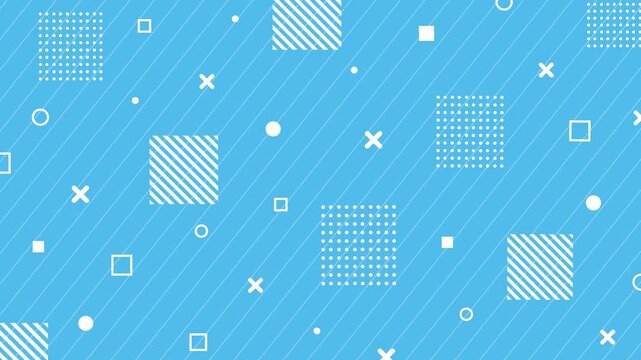 simple, cute, and pop background pattern featuring stripes and geometric shapes