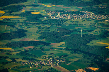 Fototapeta premium Luftaufnahme eines Windparks