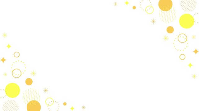 simple frame background with pastel-colored polka dots and sparkly, cute, and pop designs