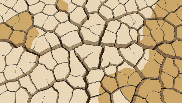 Cracked dry earth texture showing drought conditions.