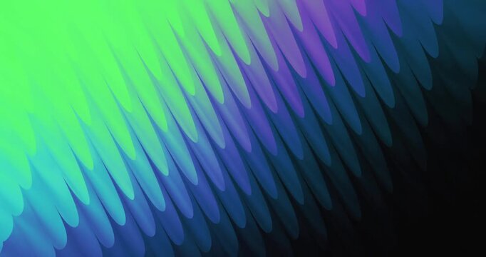 Abstract overlapping geometric scale pattern loop with neon gradient