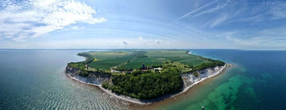 Insel R&uuml;gen, Kap Arkona 180&deg; Panorama, Bilck von der Seeseite  2026