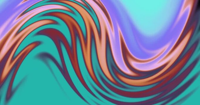 Abstract Fluid Liquid Wave Background with Turquoise and Copper Gradient