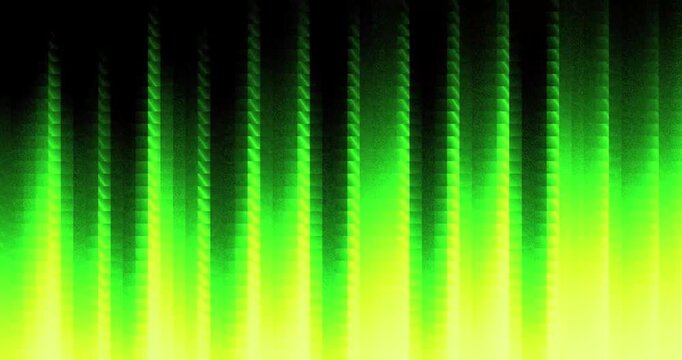 Abstract Grainy Gradient Loop with Neon Green and Yellow Vertical Lines