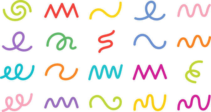 Colorful squiggles