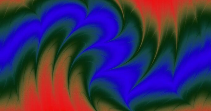 Abstract dynamic blue red and green gradient background with grainy noise texture