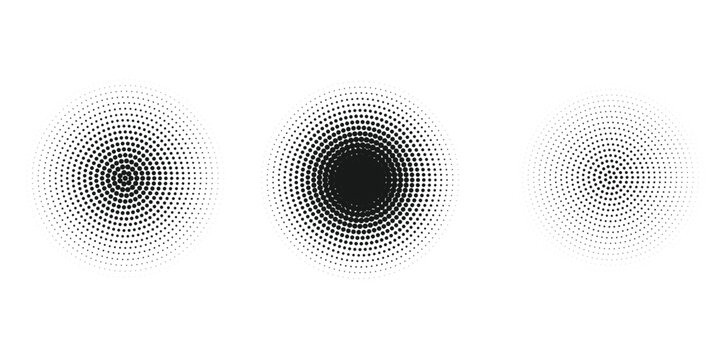 Radial circle lines. Circular radiating lines geometric element. Abstract geometric shapes. Design element. Vector illustration.