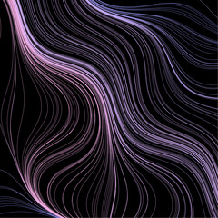 Obraz premium Abstract vector background with flowing pink, purple and indigo wavy lines