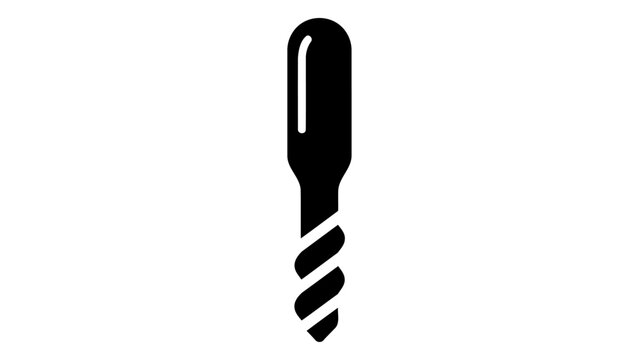 A minimalist vector icon of a screw extractor drill bit, representing tool usage and function for hardware, construction