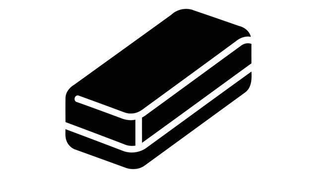 Black icon of a sanding block hand tool, representing manual abrasive sanding equipment used for woodworking, surface pr