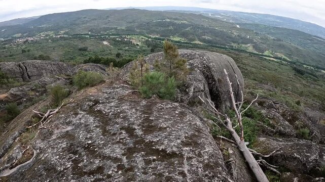 Boulders in Castro de Santiago archaeological site, parish of Figueir&oacute; da Granja, Fornos de Algodres, district of Guarda, Portugal