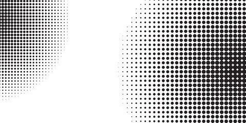 Wave halftone pattern. Halftone dots background. Vector © Muhammad