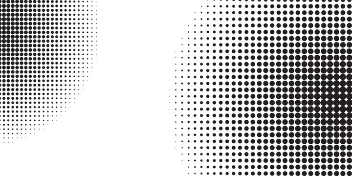 Wave halftone pattern. Halftone dots background. Vector