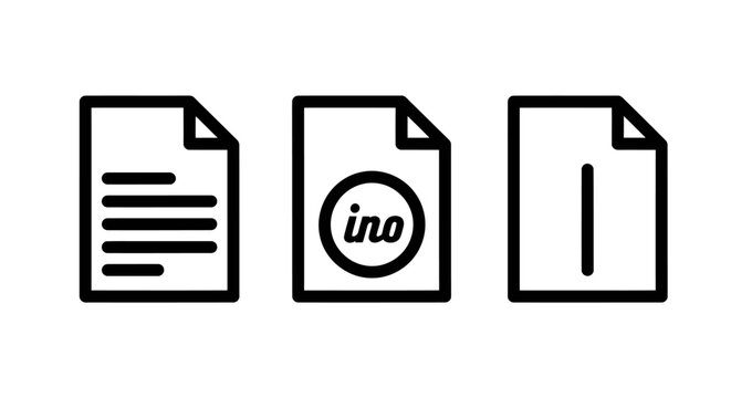 Document file format and text editor icons with document extension filetype business management information computer administration paperwork organization software development application