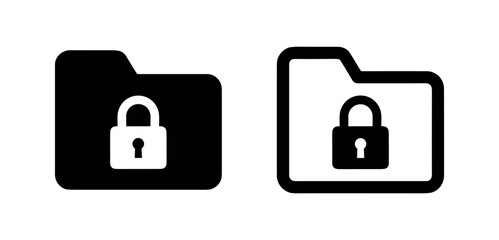 Obraz premium Locked folder icon for data security and privacy
