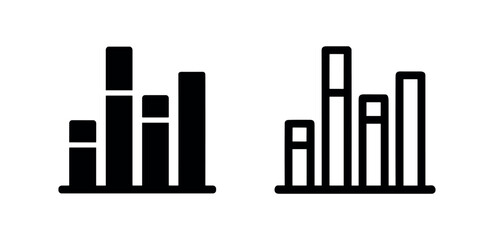 Obraz premium Business bar chart data graph icons