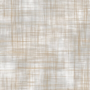 Light beige linen seamless pattern with subtle crosshatch woven fabric texture background
