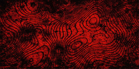 Red abstract background with seamless swirl and wave pattern design in decorative vector style with texture and floral ornament elements © Sayid