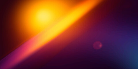 Glowing orange sun in abstract space with light motion, dark blue sky, fire energy and bright cosmic wallpaper illustration © MONORA