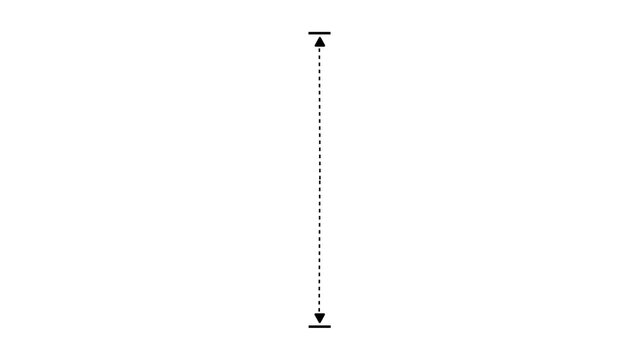 Growth Measurement Dotted Line Animation Loop.