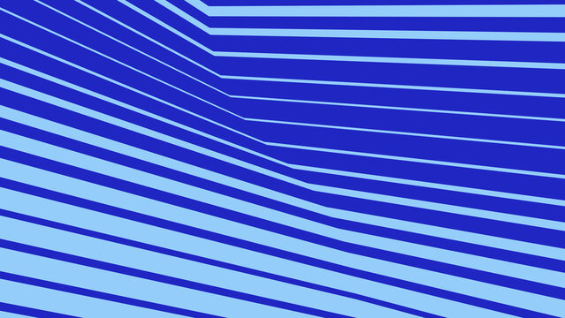 Abstract blue stripes pattern with geometric lines