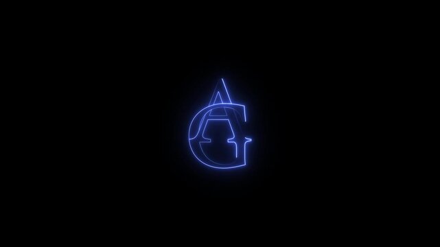 Abstract ag letter logo animation, ag letter logo, ag letters logo, ag logo, ag video, ag alphabet, ag neon, ag intro, ag animation, black background