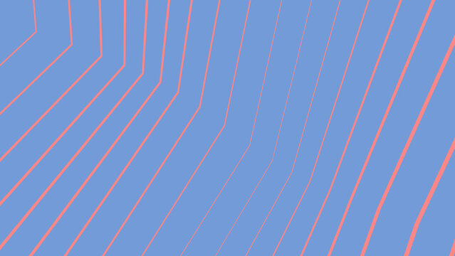 Abstract background with orange parallel lines on blue