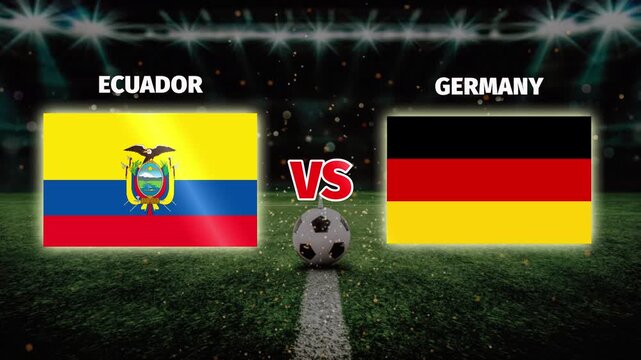 Ecuador vs Germany live Football match video template