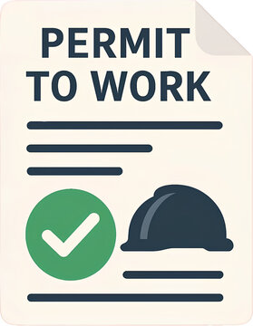 Industrial permit to work icon