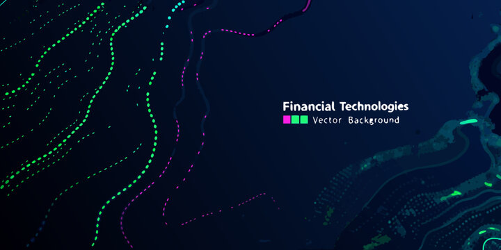 Wave pattern with gradient colors a financial technologies vector background