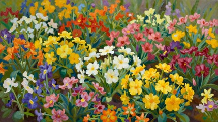 Obraz premium colorful tulips in the garden